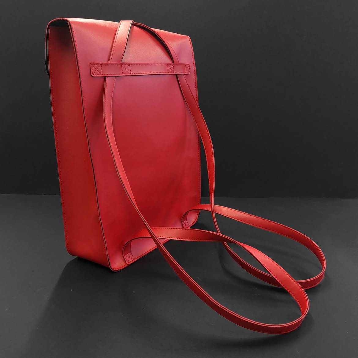 Tote bag rosu piele