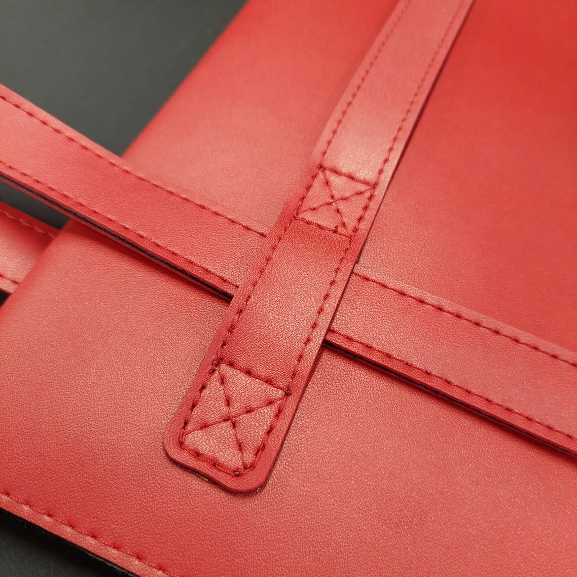 Tote bag rosu piele